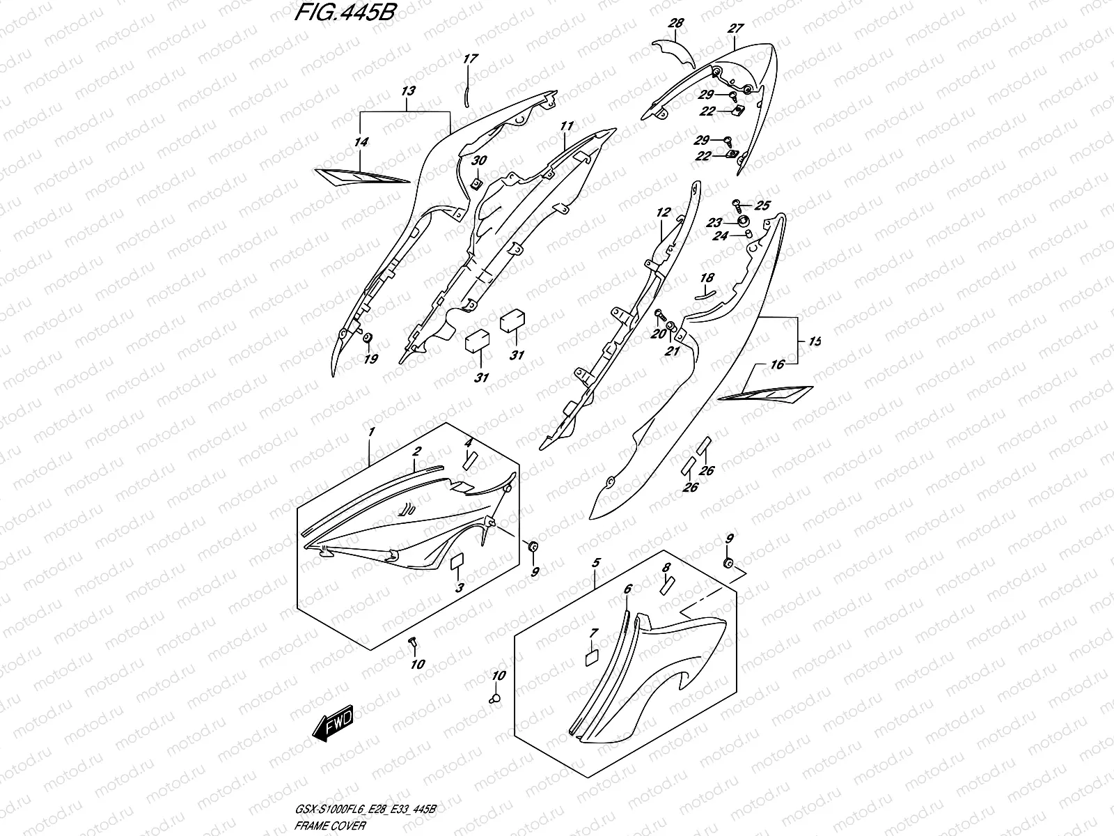 445B - FRAME COVER (YSF)