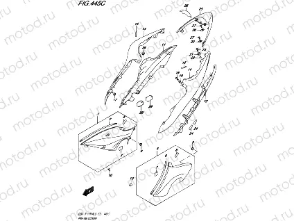 445C - FRAME COVER (GSX-S1000AZL9 E21)