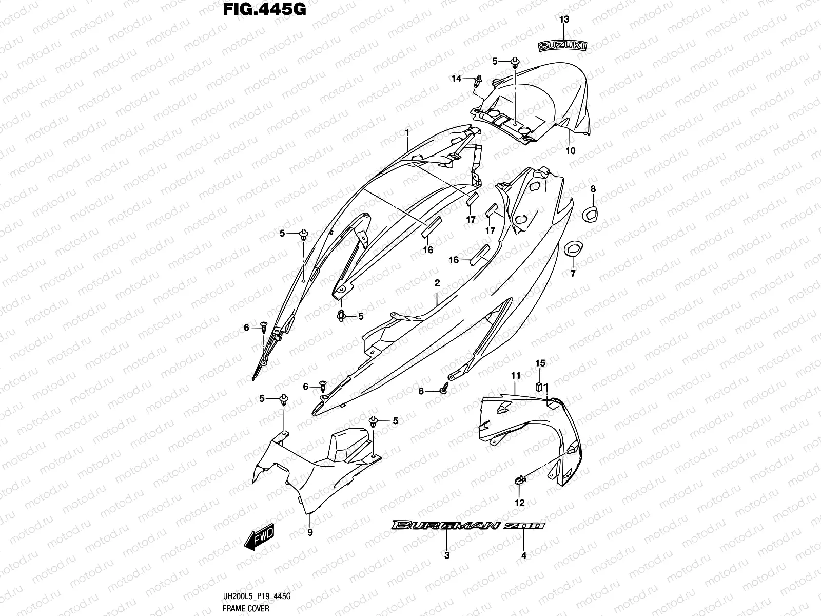 445G - FRAME COVER (UH200AL5 P34)