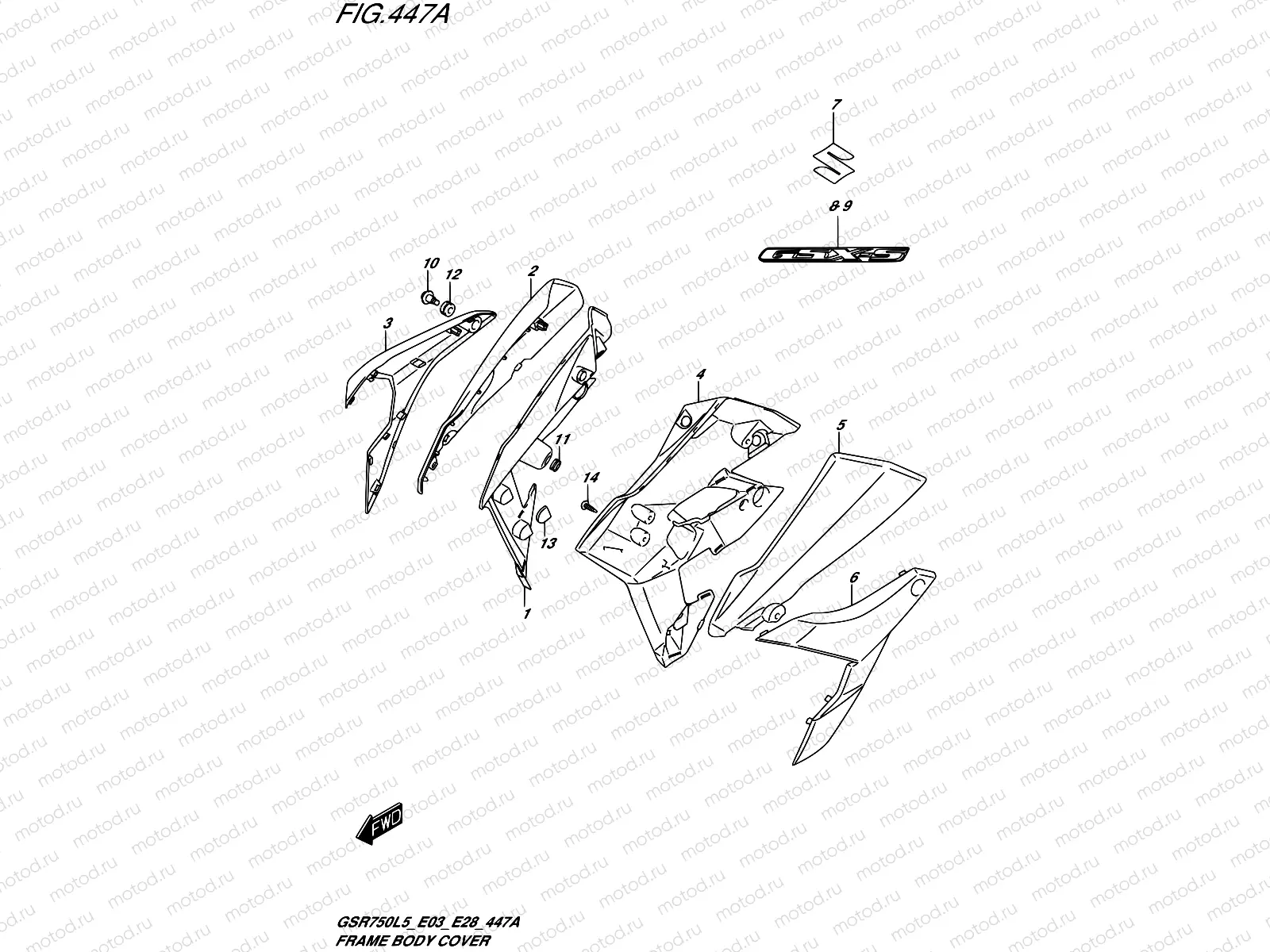447A - FRAME BODY COVER
