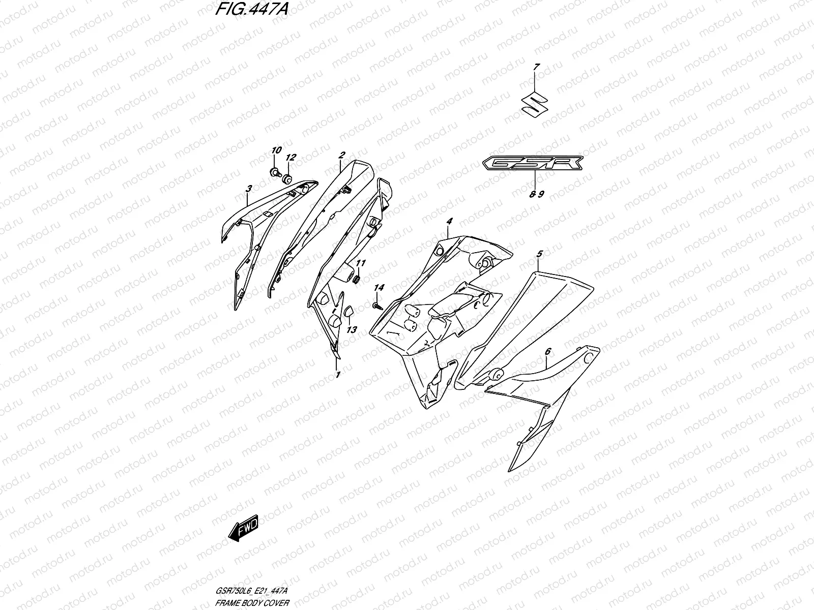 447A - FRAME BODY COVER (FOR YKV,AJX)