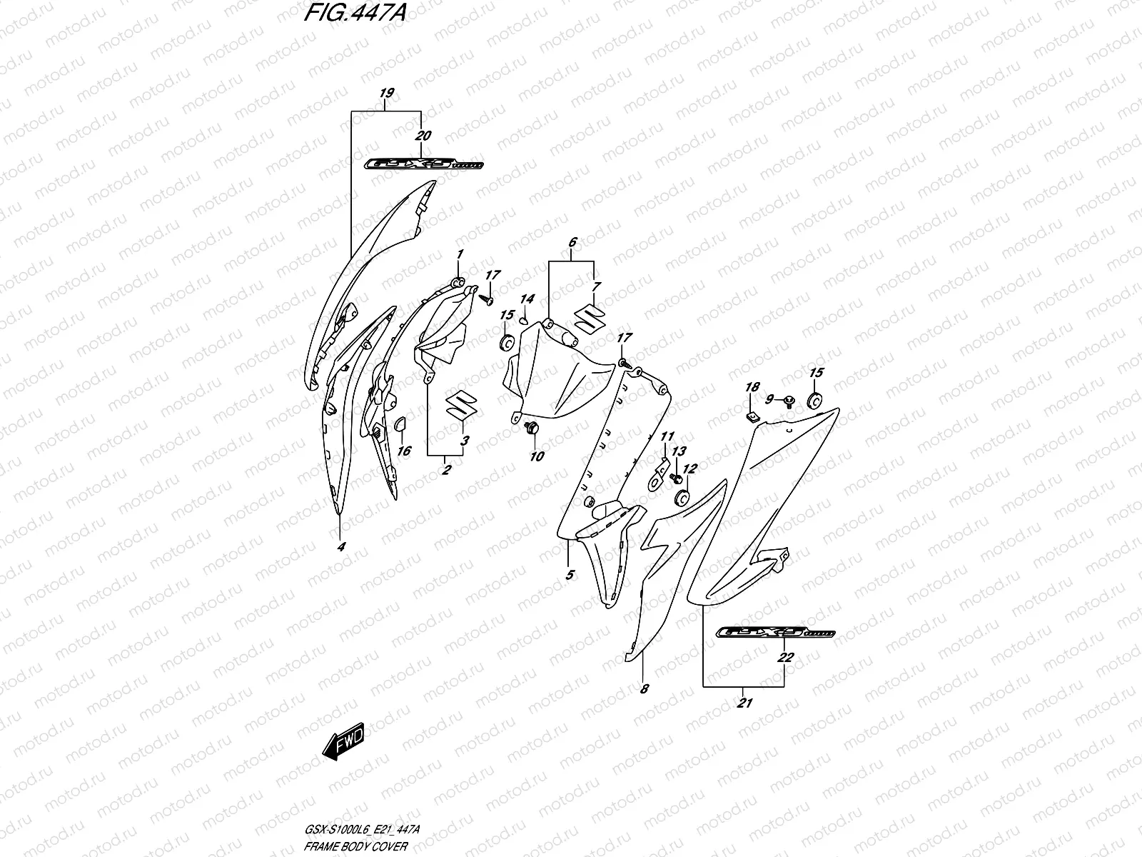 447A - FRAME BODY COVER (PGZ,AV4)