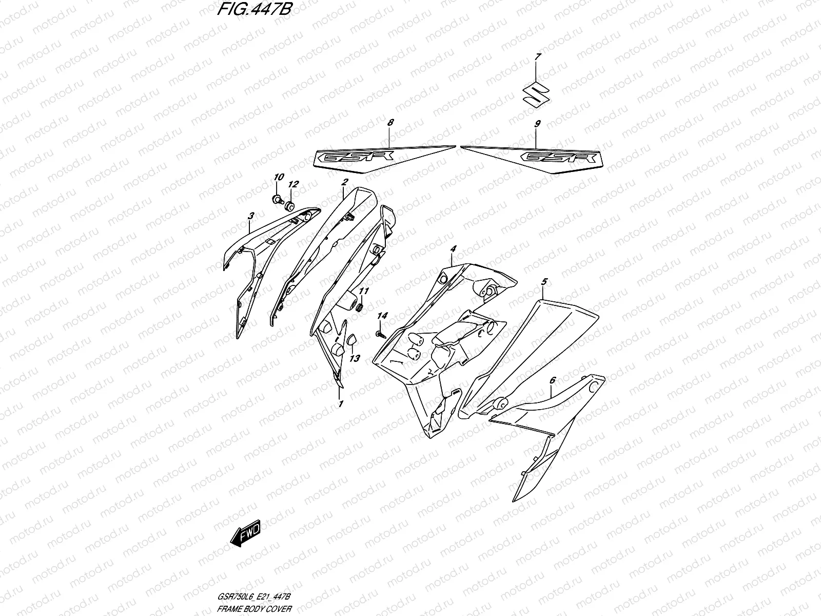 447B - FRAME BODY COVER (FOR YSF)