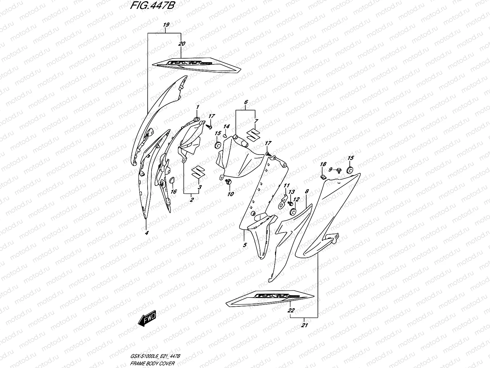447B - FRAME BODY COVER (YSF)