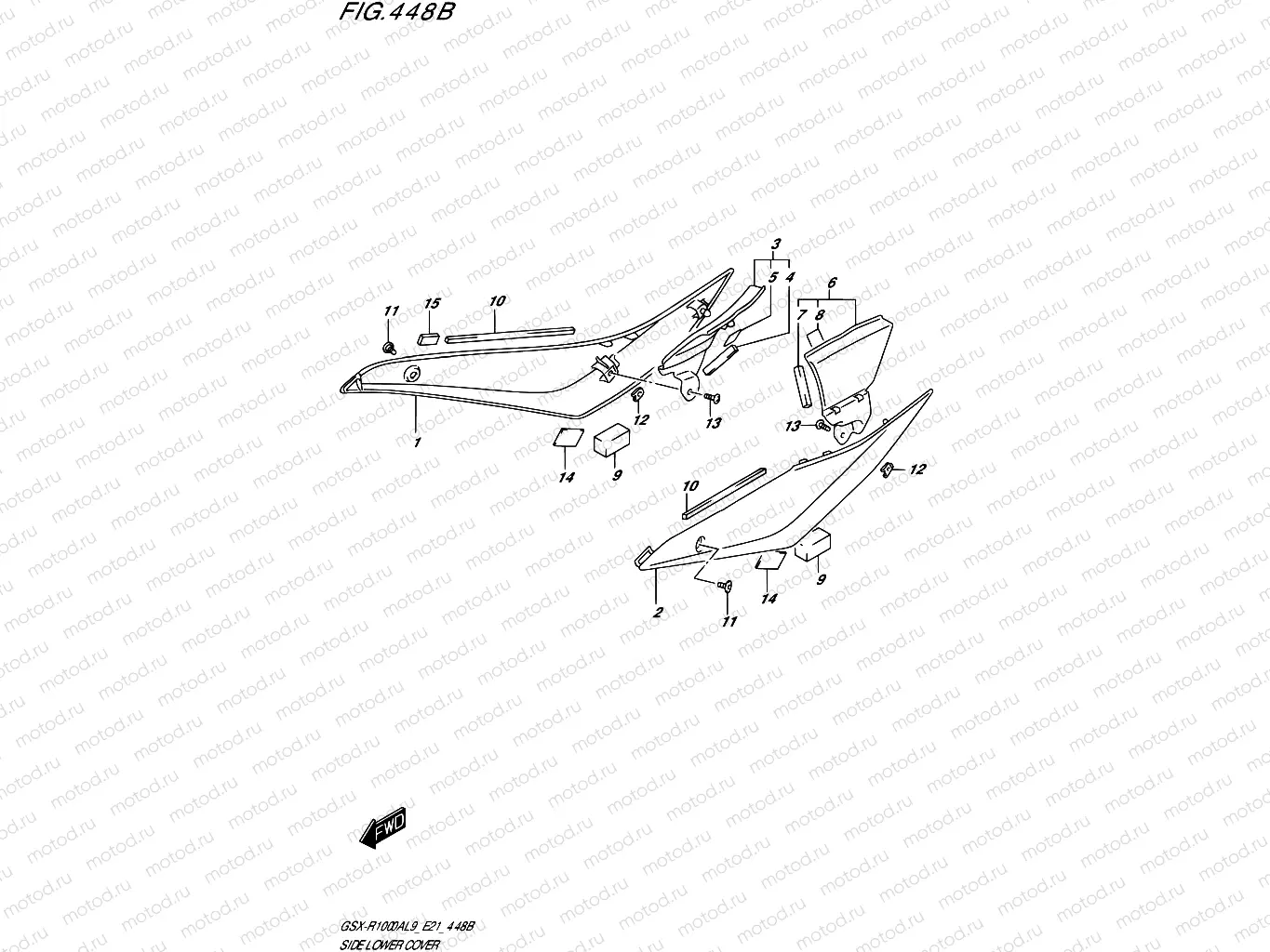 448B - SIDE LOWER COVER (GSX-R1000A)