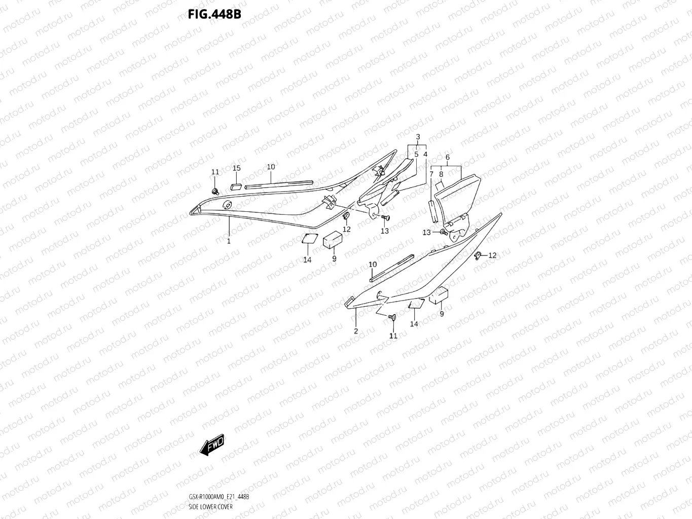 448B - SIDE LOWER COVER (GSX-R1000A)
