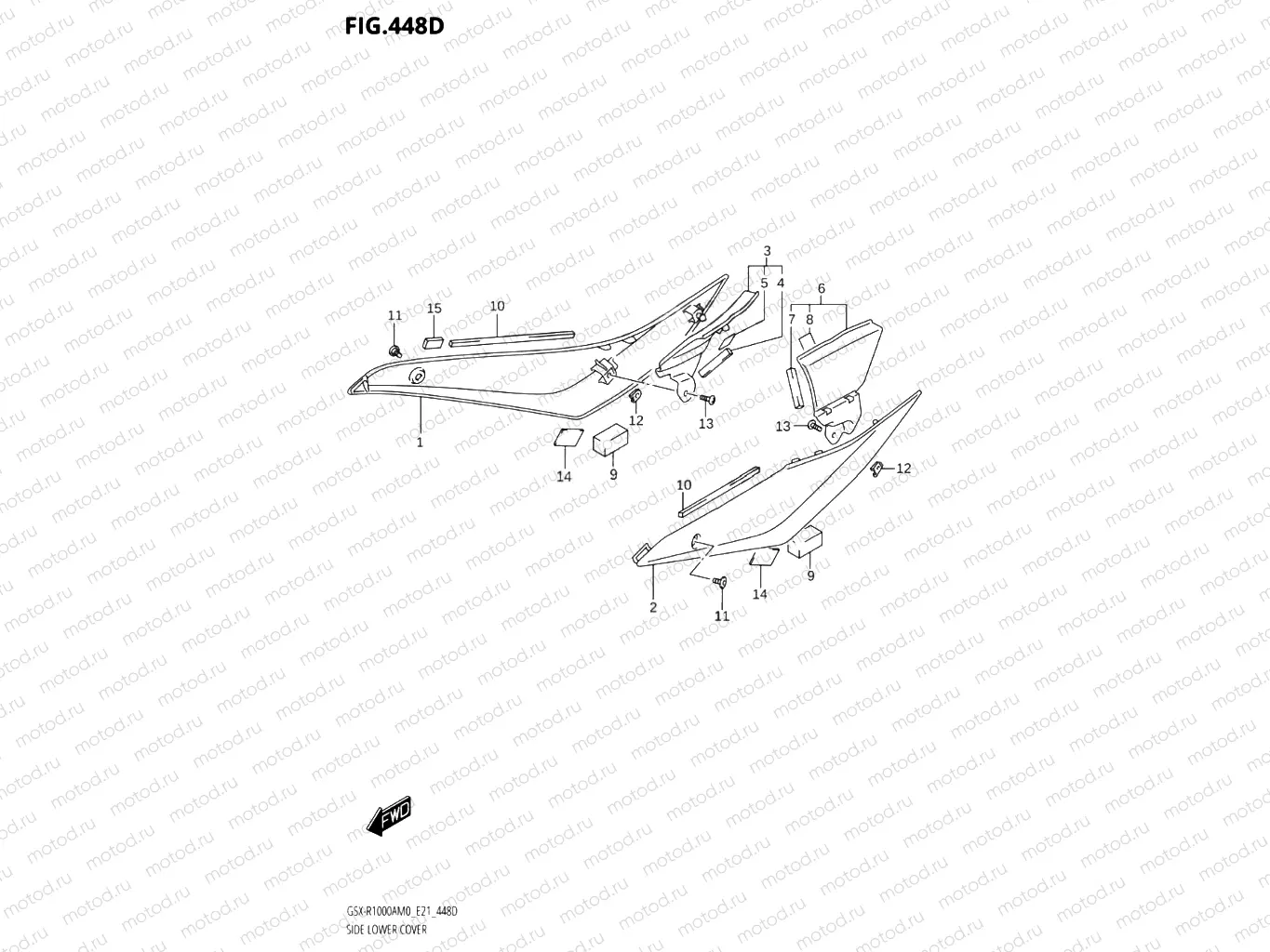 448D - SIDE LOWER COVER (GSX-R1000RZA)