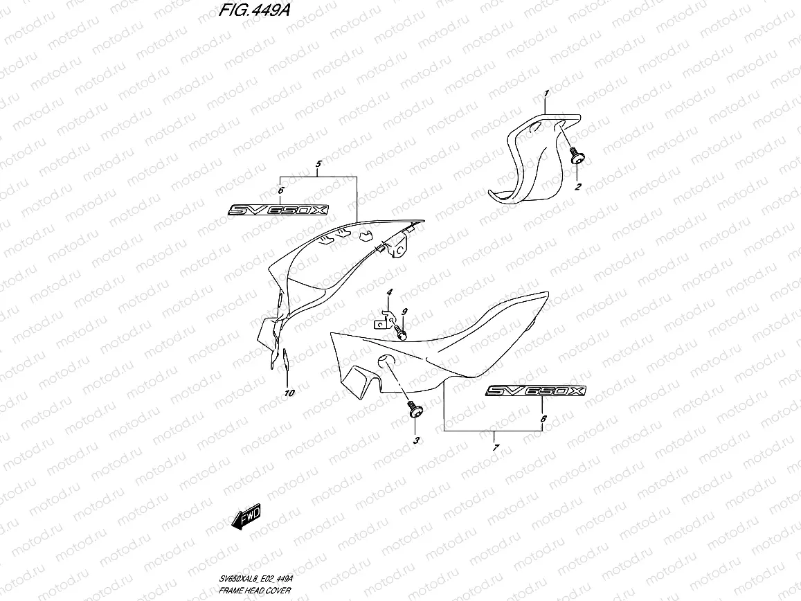 449A - FRAME HEAD COVER