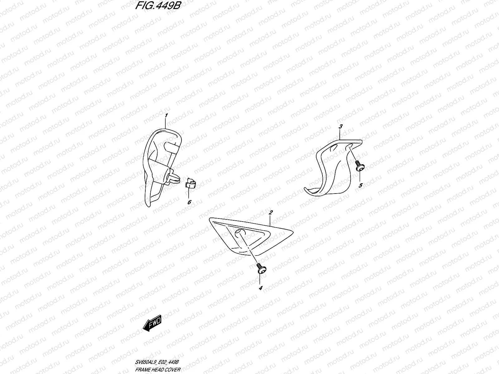 449B - FRAME HEAD COVER (SV650AL9 E19)