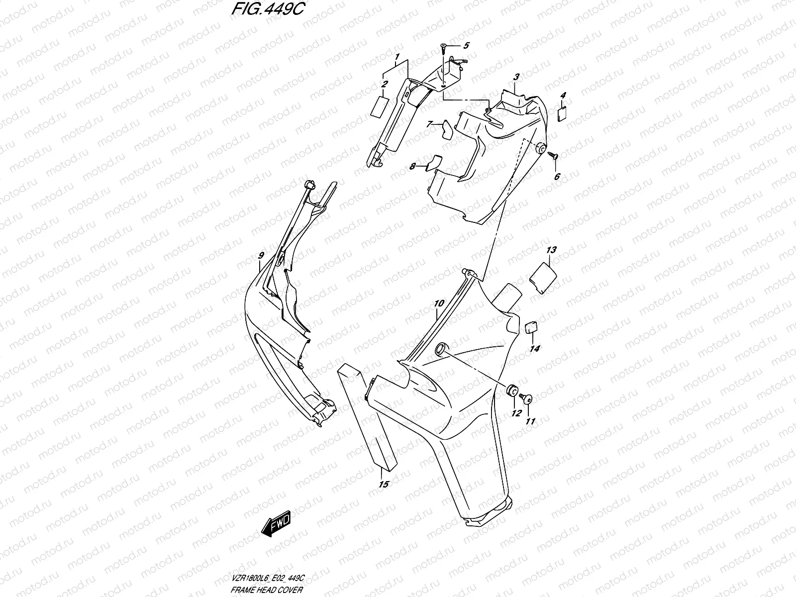 449C - FRAME HEAD COVER (VZR1800BZL6 E19)