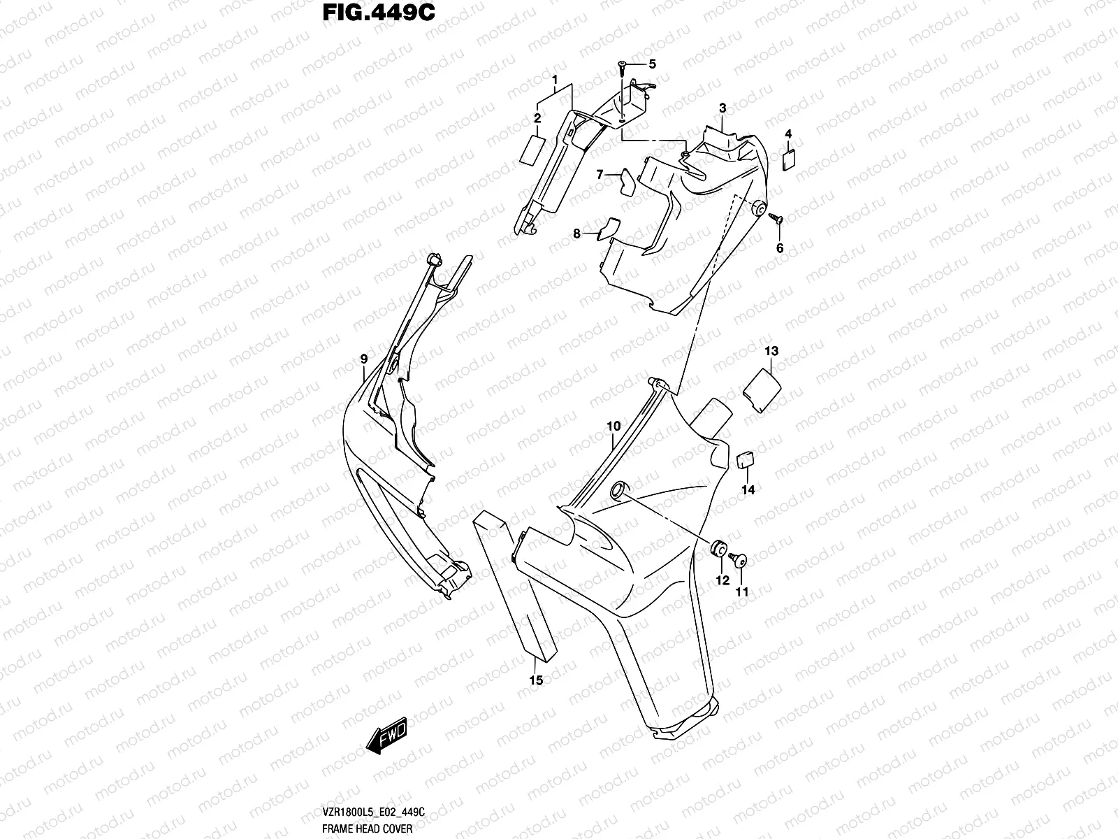 449C - FRAME HEAD COVER (VZR1800UFL5 E19)