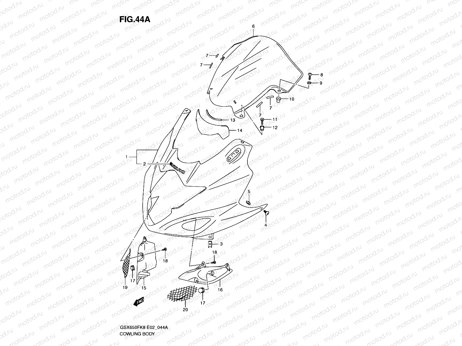 44A - COWLING BODY (MODEL L0)