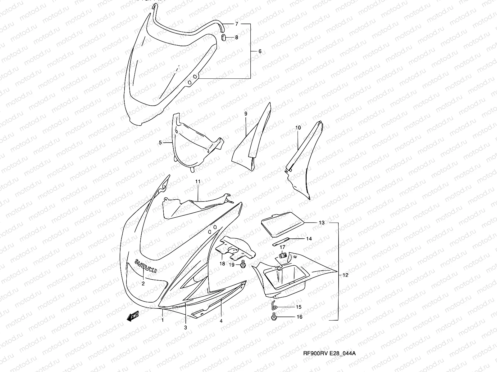 44A - COWLING BODY (MODEL S)