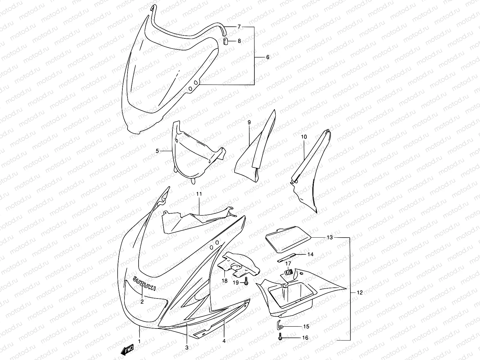 44A - COWLING BODY (RF900RS2)