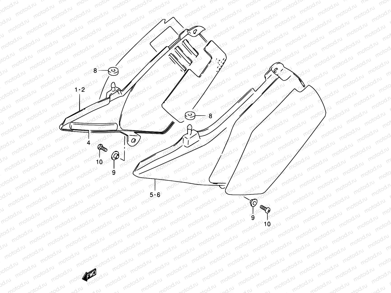 44A - FRAME COVER (MODEL N/R P09)