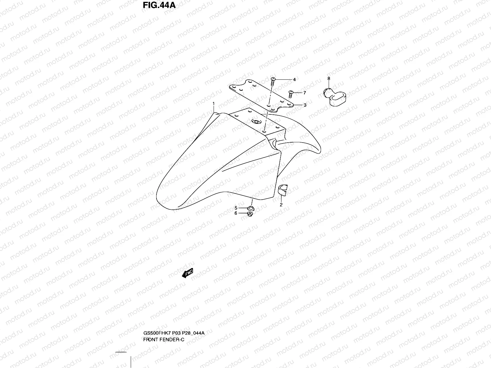 44A - FRONT FENDER (MODEL L0)