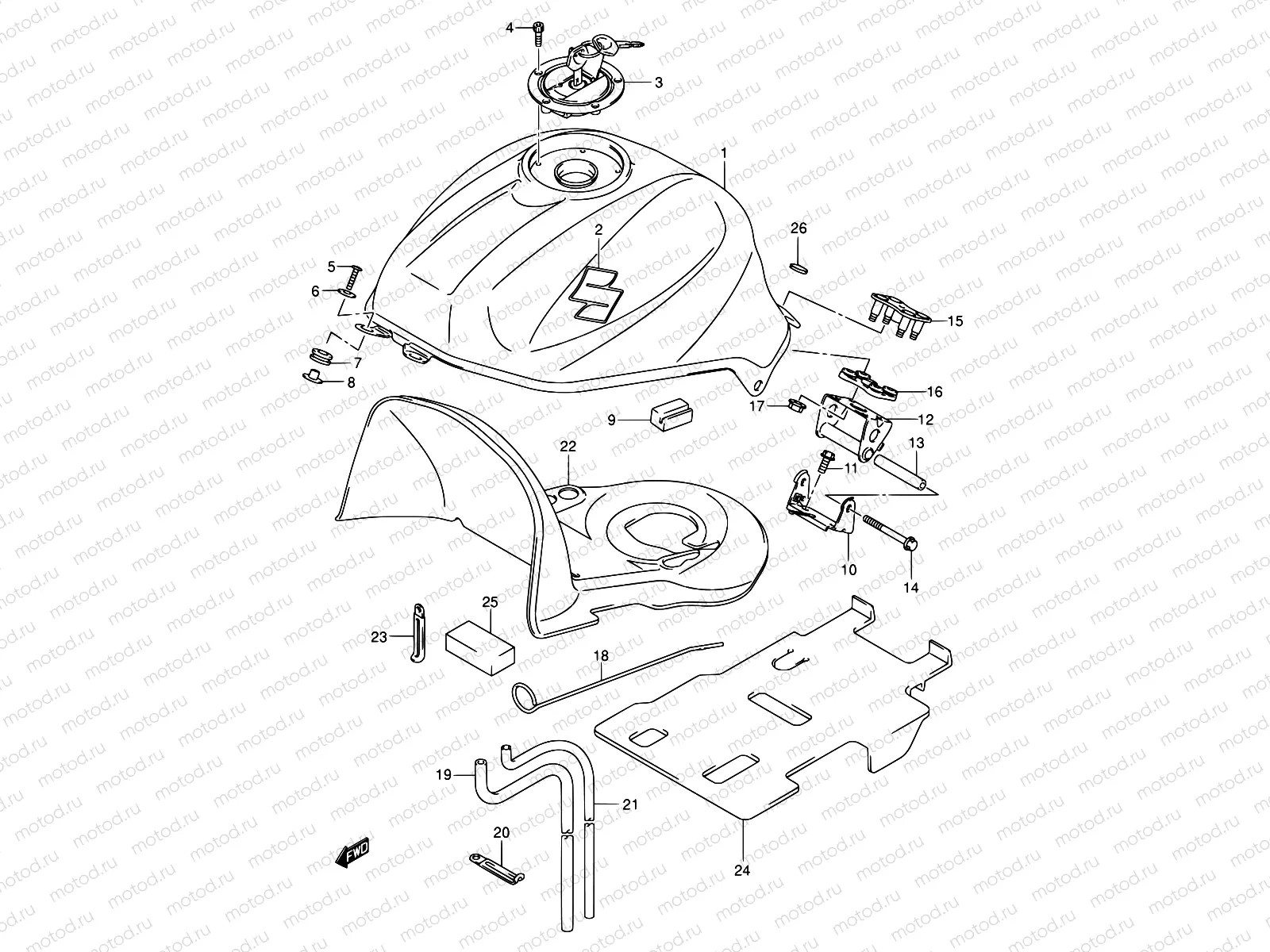 44A - FUEL TANK (MODEL K4)