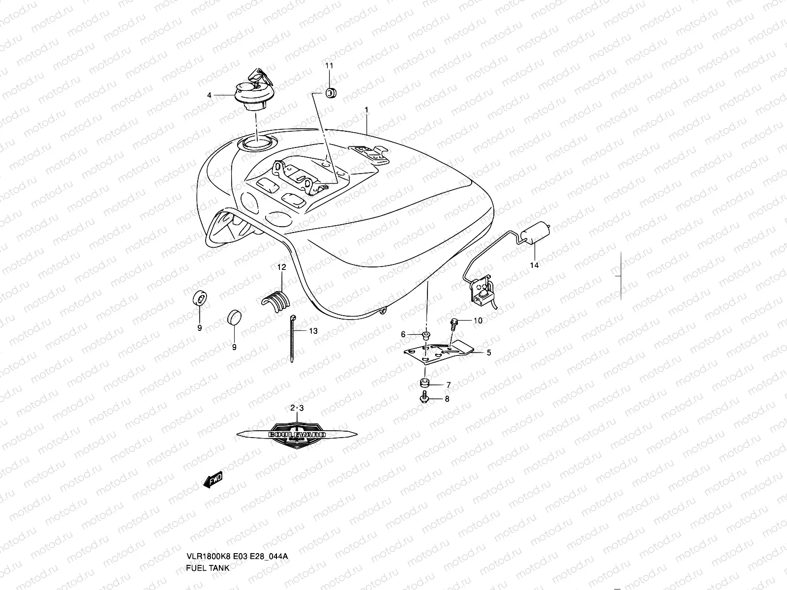 44A - FUEL TANK (VLR1800L0)