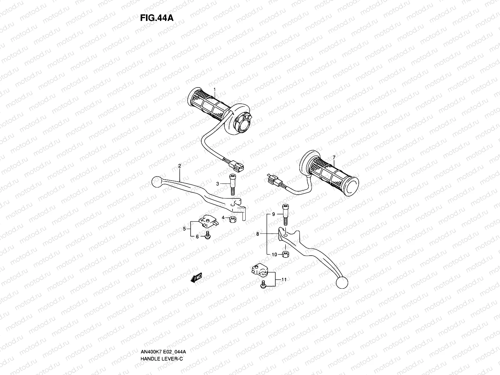 44A - HANDLE LEVER (AN400Z/ZA)