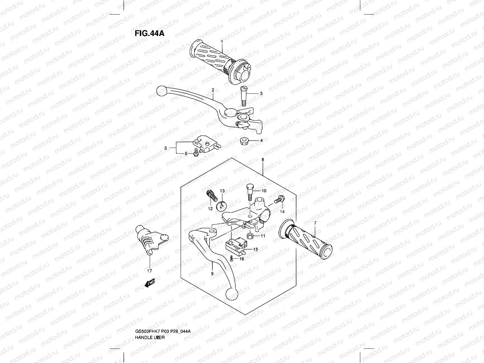 44A - HANDLE LEVER (MODEL L0)