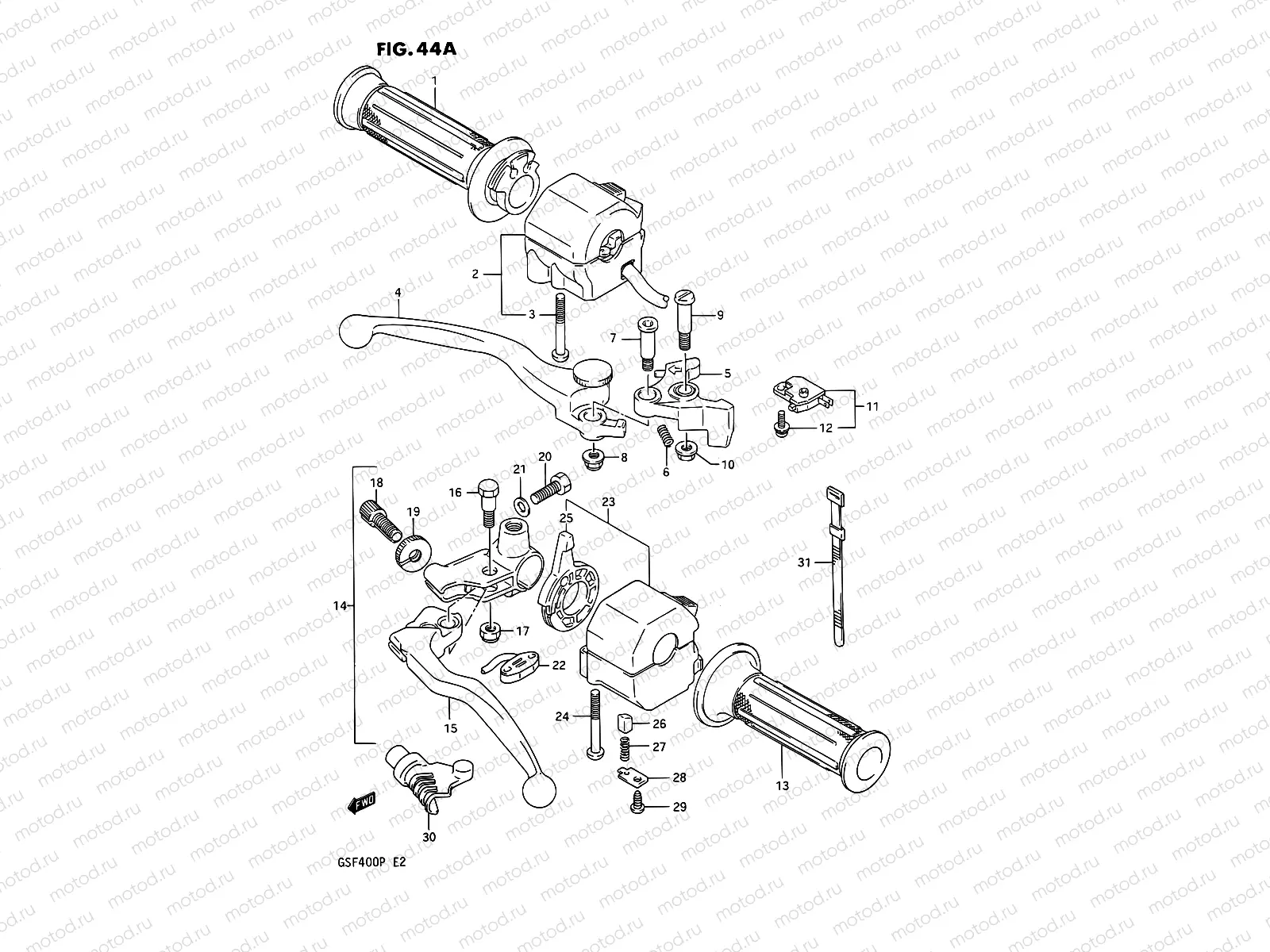 44A - HANDLE SWITCH (E30)