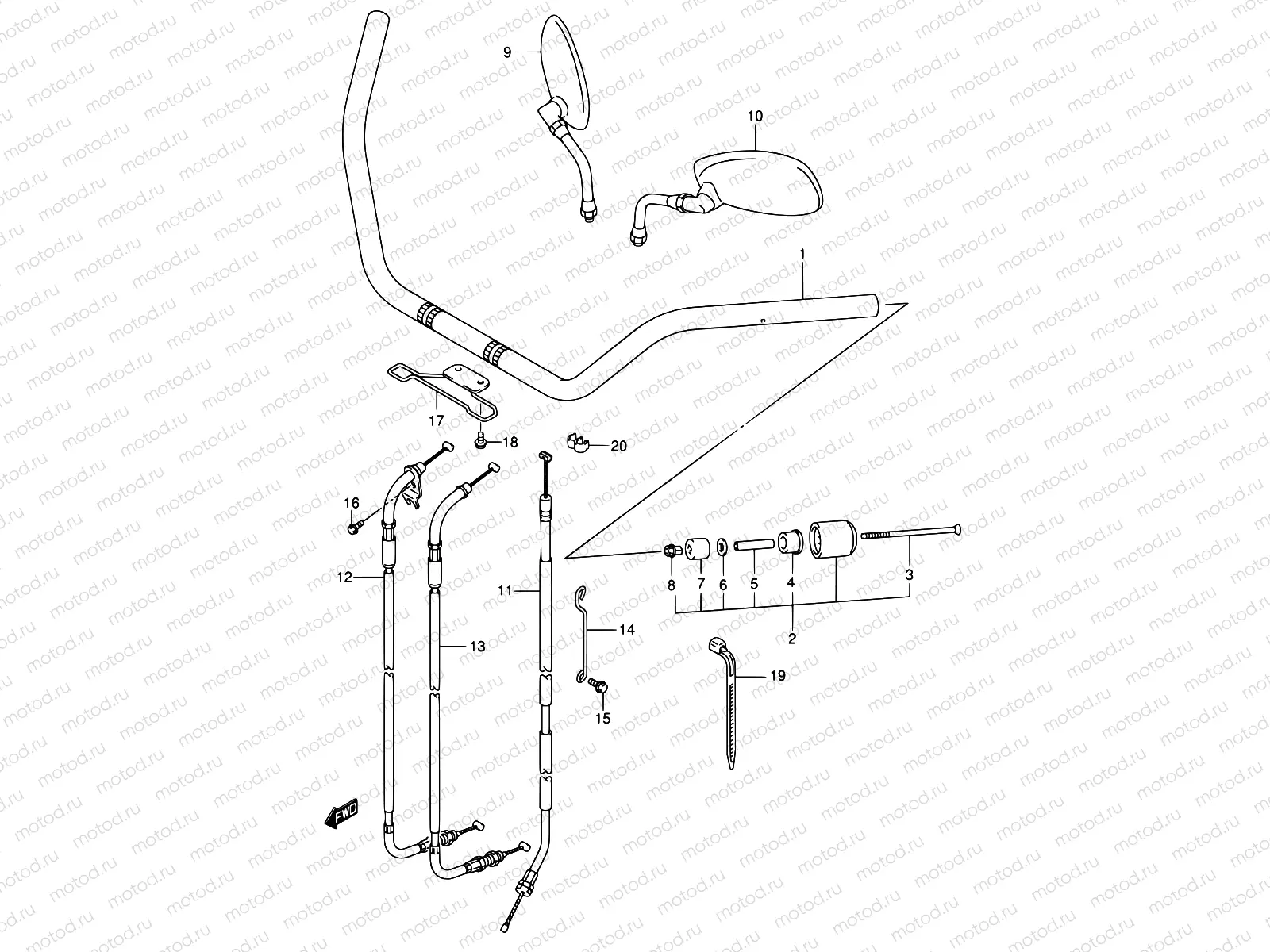 44A - HANDLEBAR (MODEL K5)