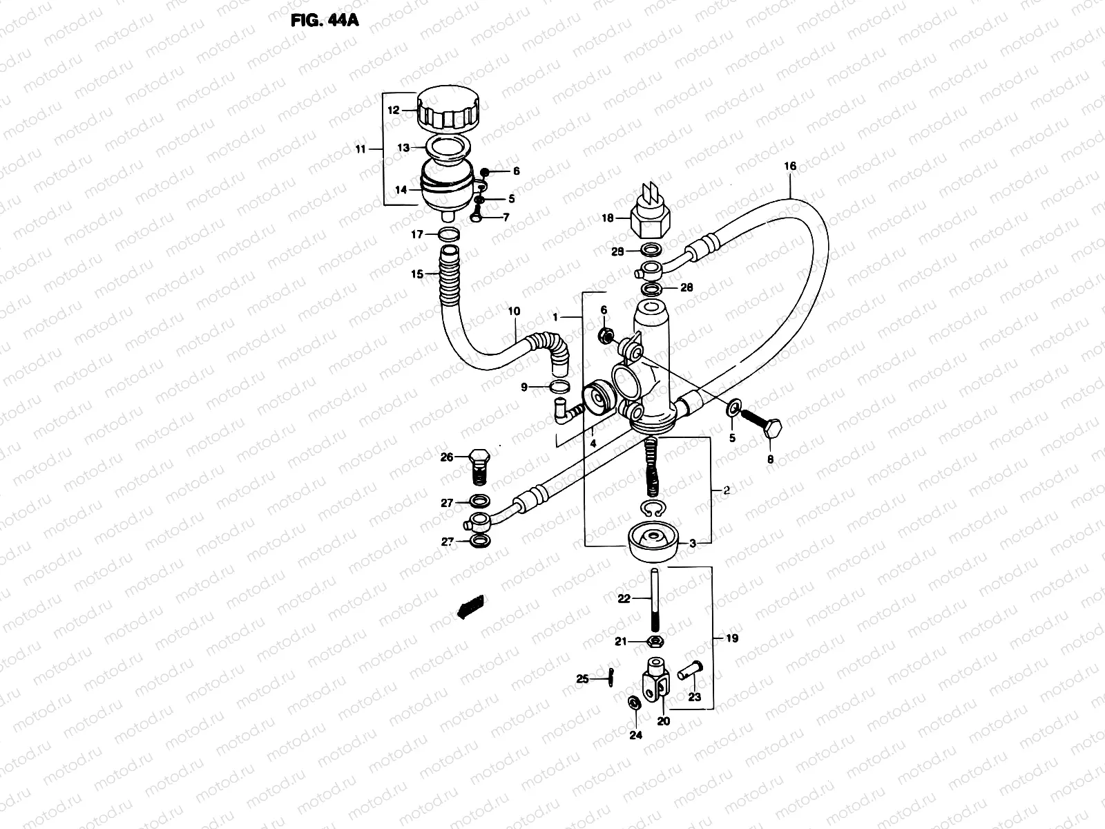 44A - REAR MASTER CYLINDER (MODEL V)