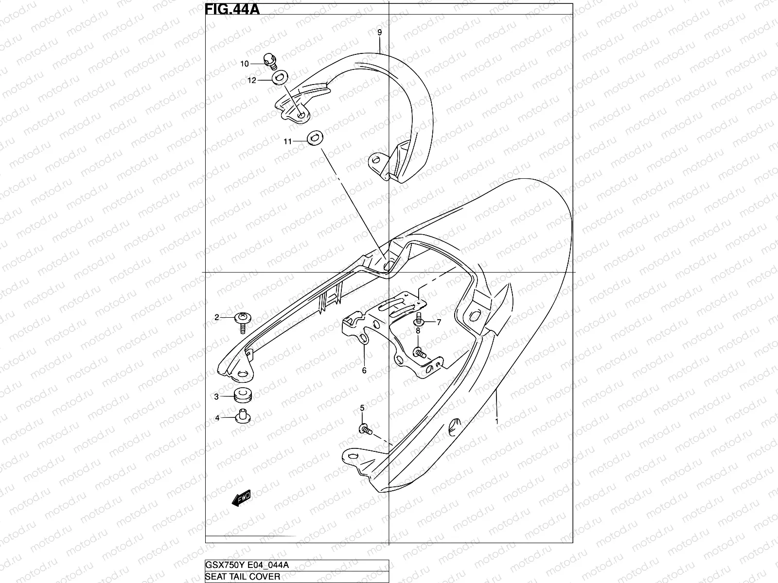 44A - SEAT TAIL COVER (MODEL Y)