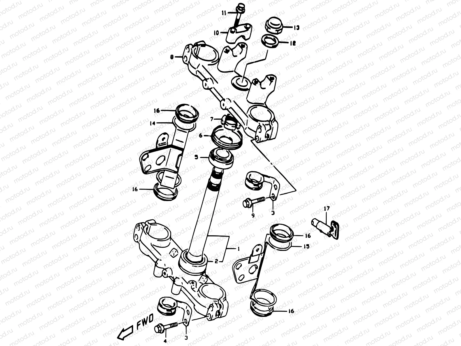 44A - STEERING STEM (E24)