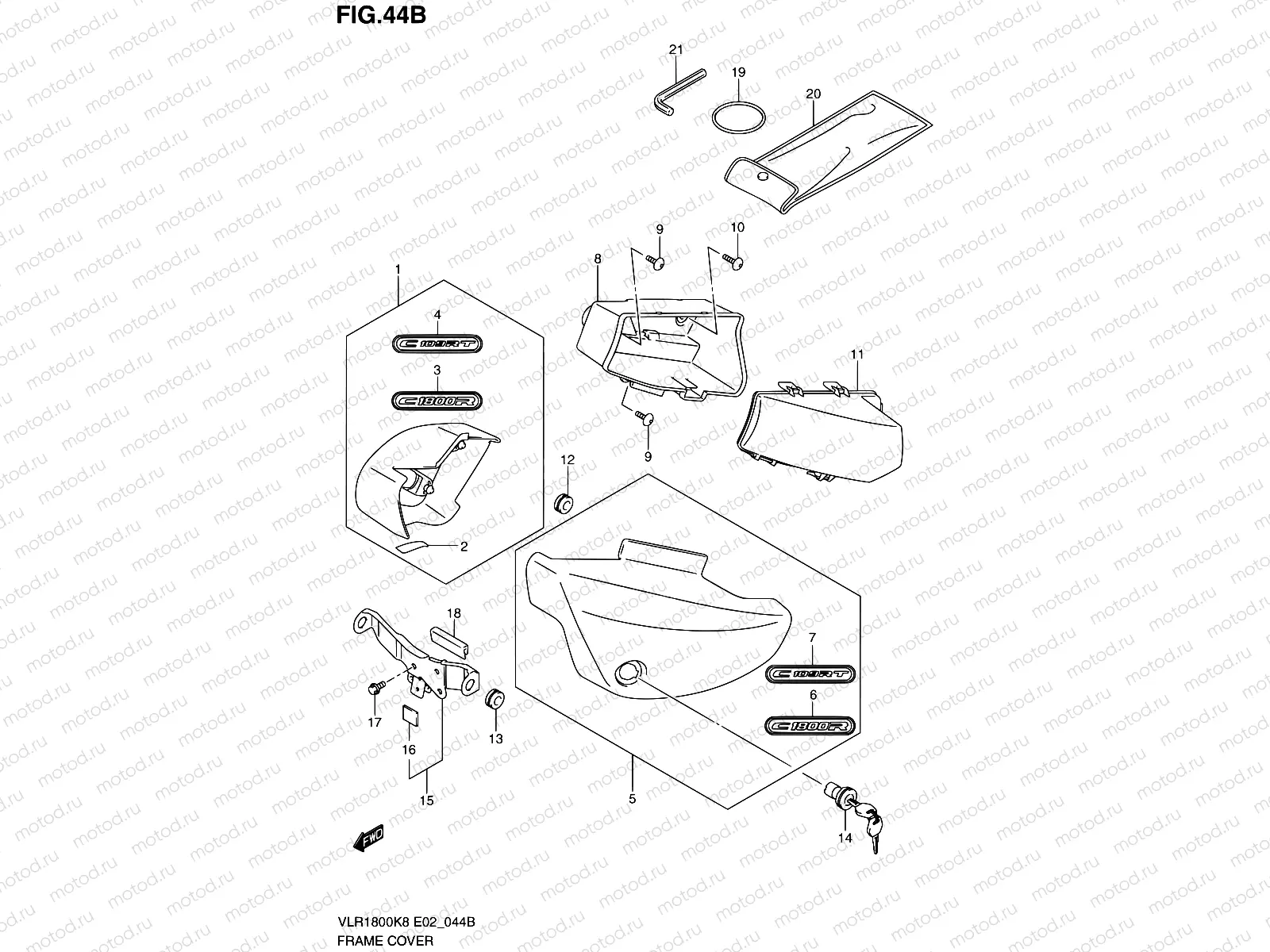 44B - FRAME COVER (VLR1800TK9)