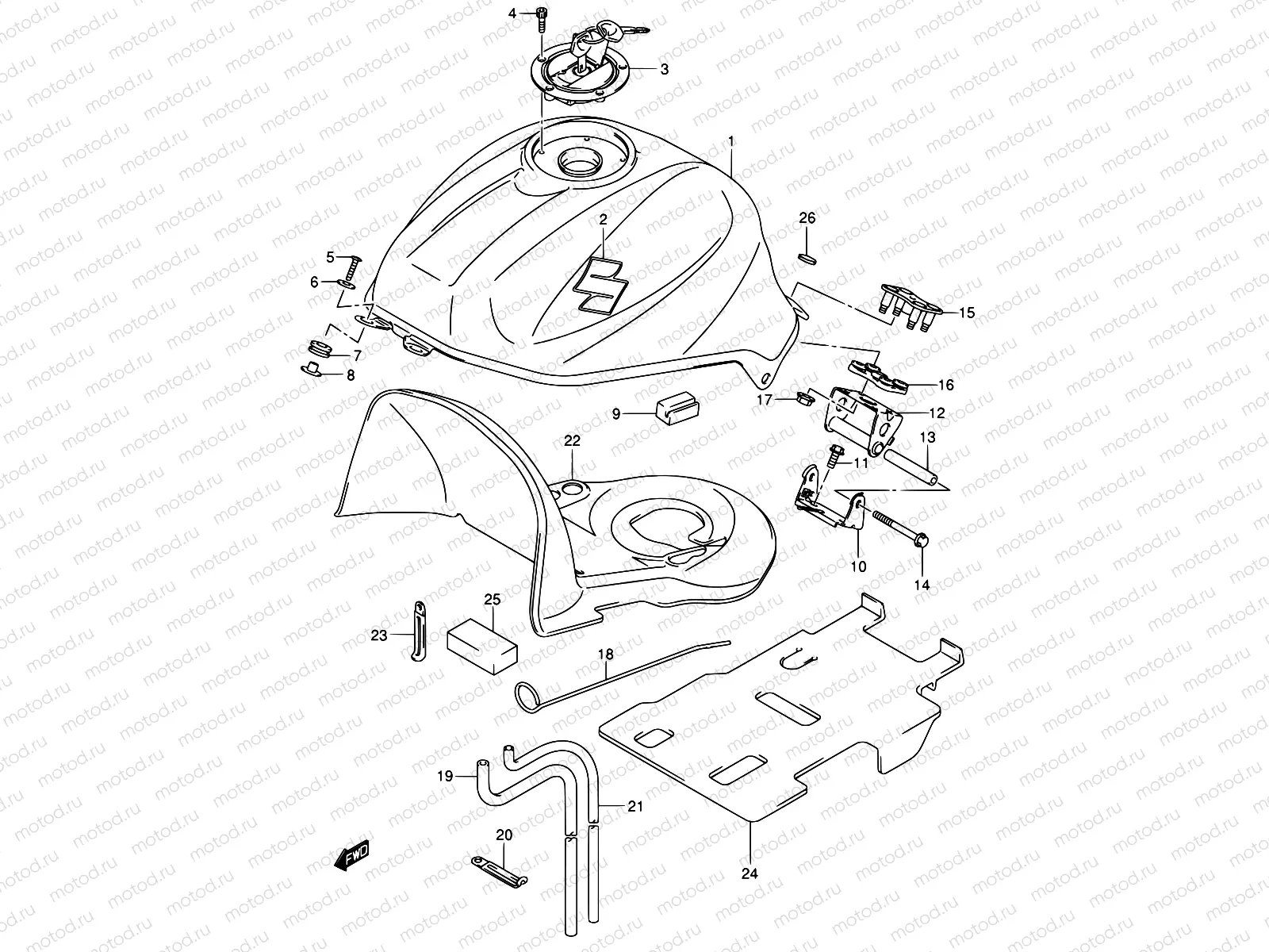 44B - FUEL TANK (MODEL K5/K6)