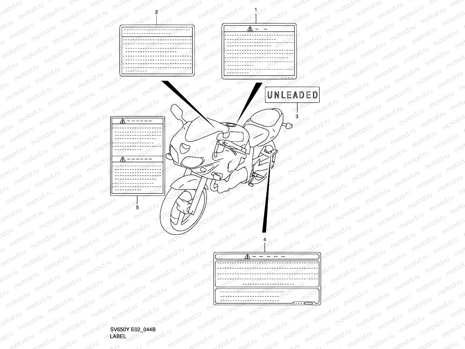 44B - LABEL (MODEL K2)