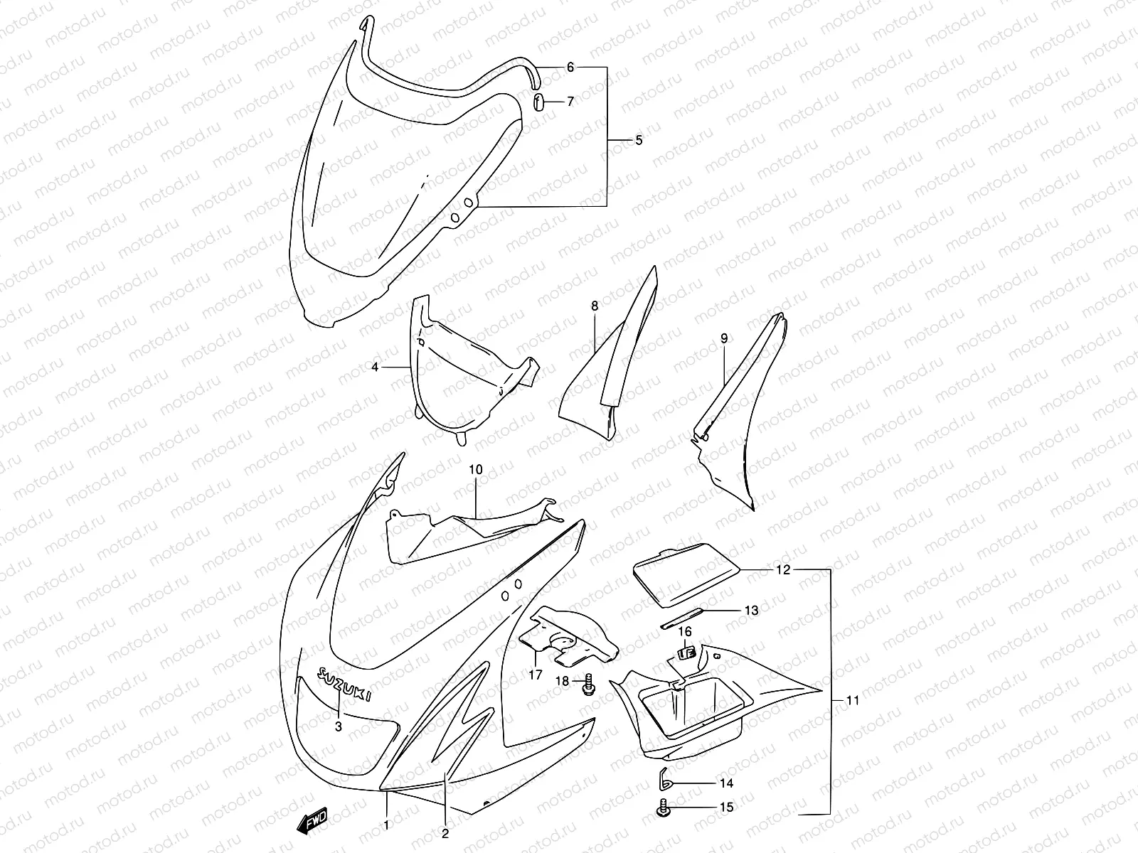 44C - COWLING BODY (RF900RW)