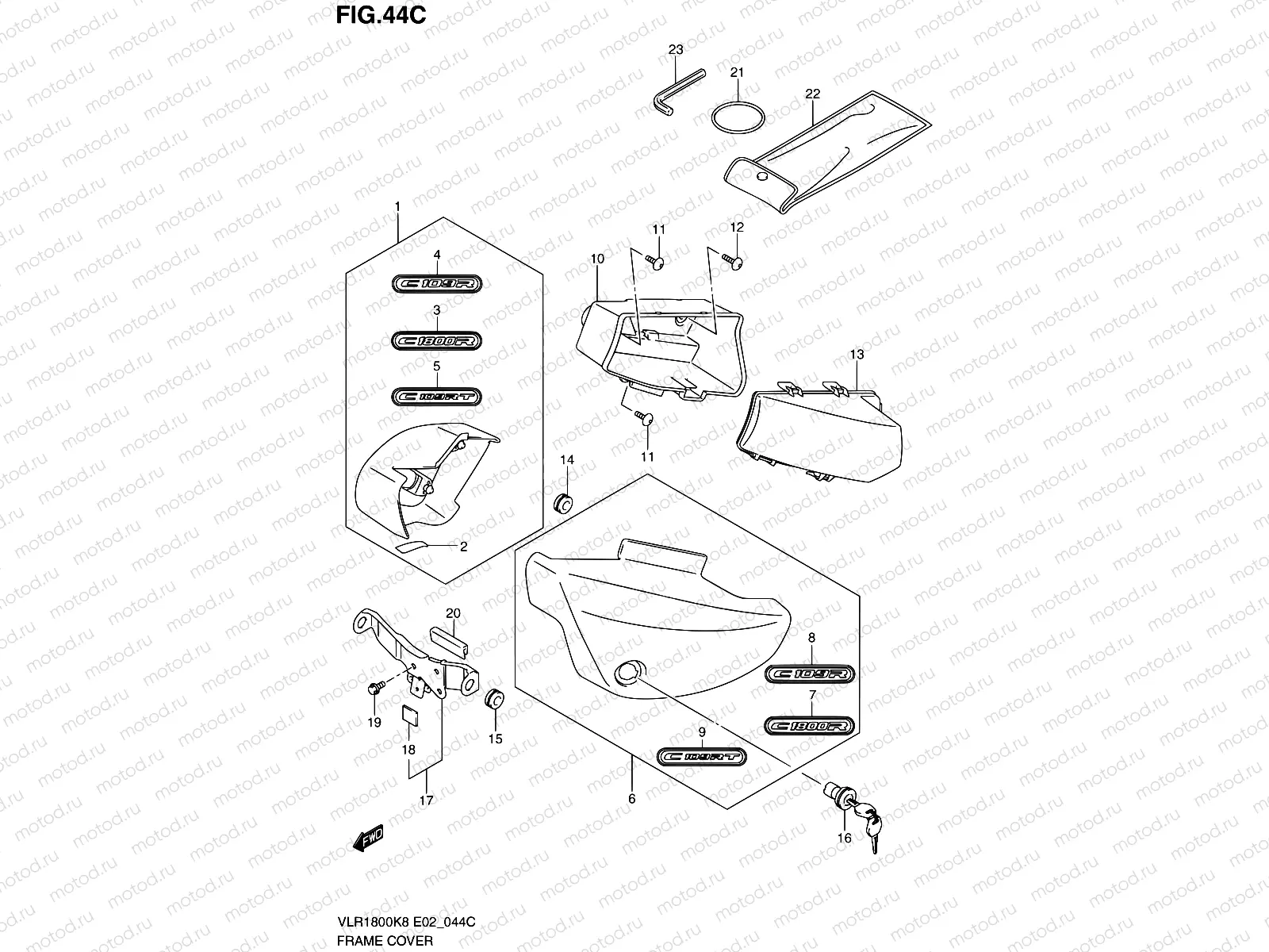 44C - FRAME COVER (MODEL L0)