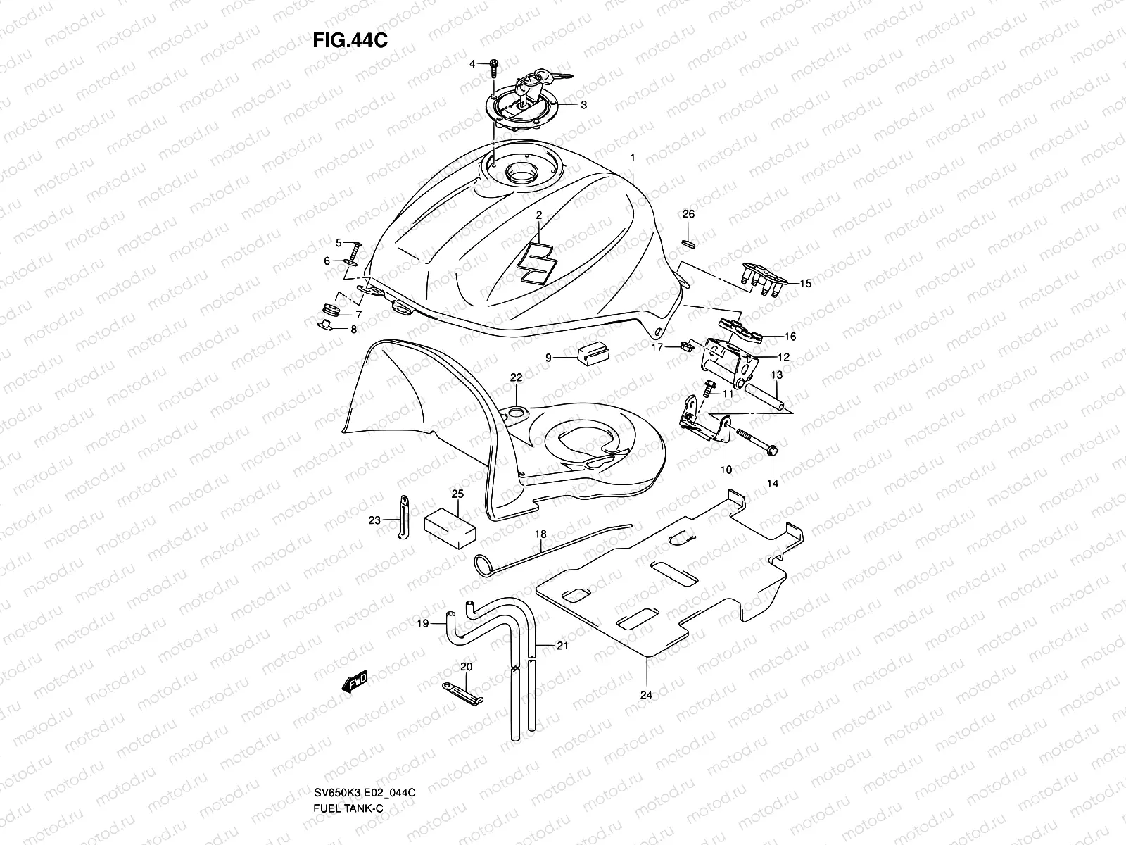 44C - FUEL TANK (MODEL K7)
