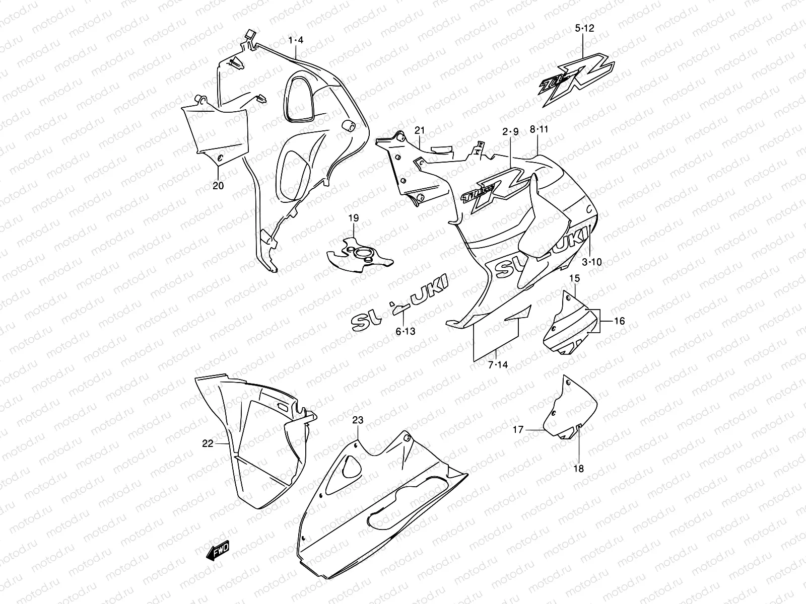 44C - UNDER COWLING (MODEL K1)