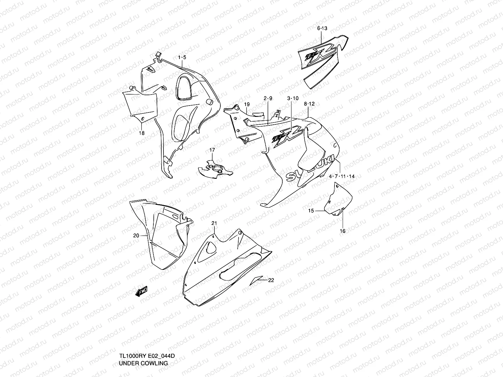 44D - UNDER COWLING (MODEL K2)