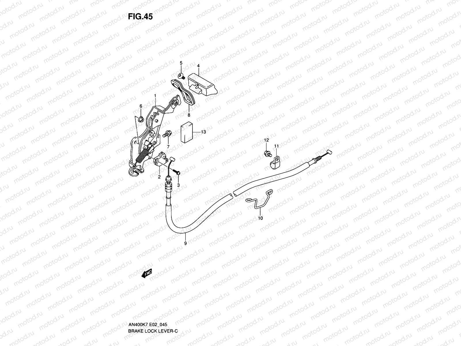 45 - BRAKE LOCK LEVER