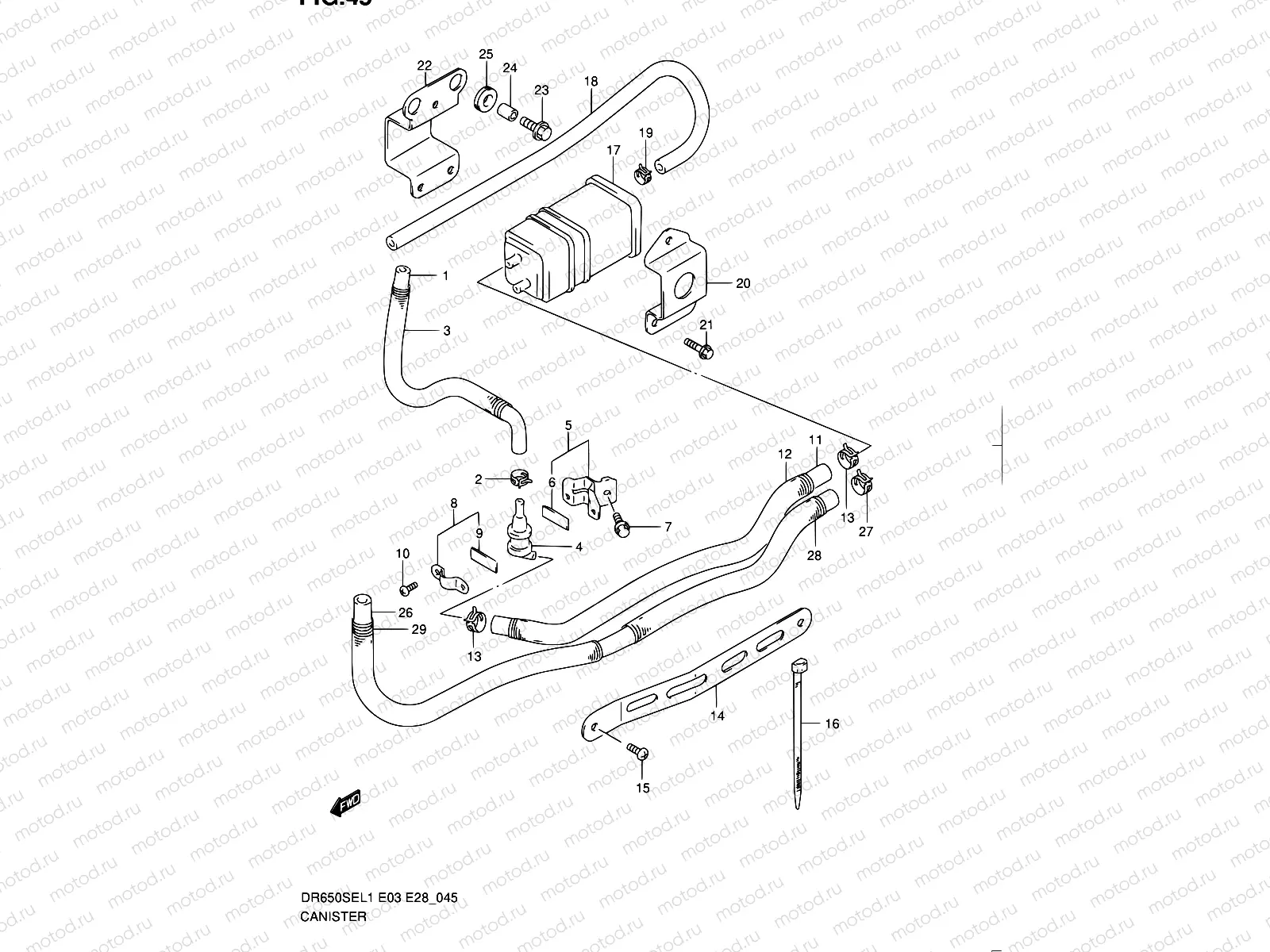 45 - CANISTER (DR650SEL1 E33)