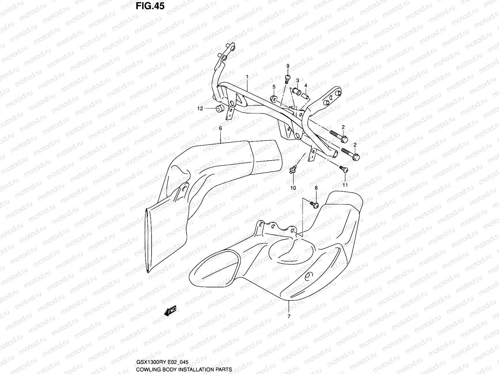 45 - COWL BODY INSTALLATION PARTS