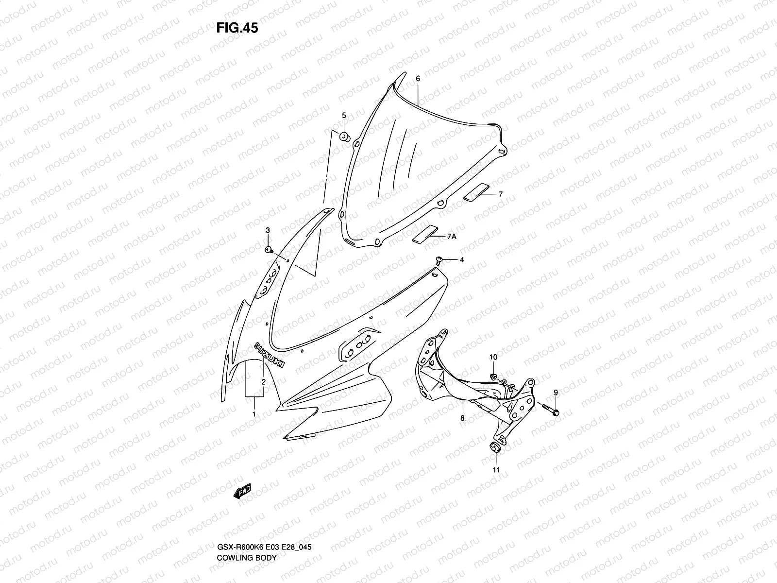 45 - COWLING BODY