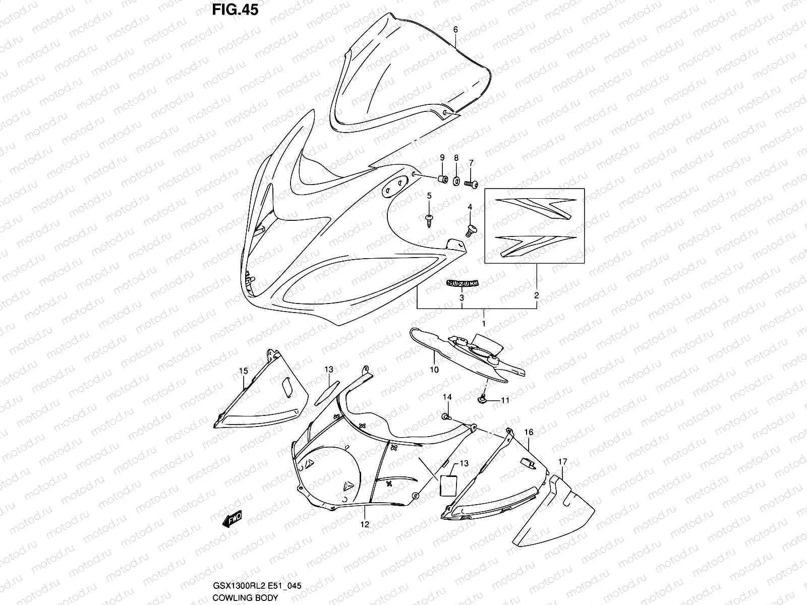 45 - COWLING BODY