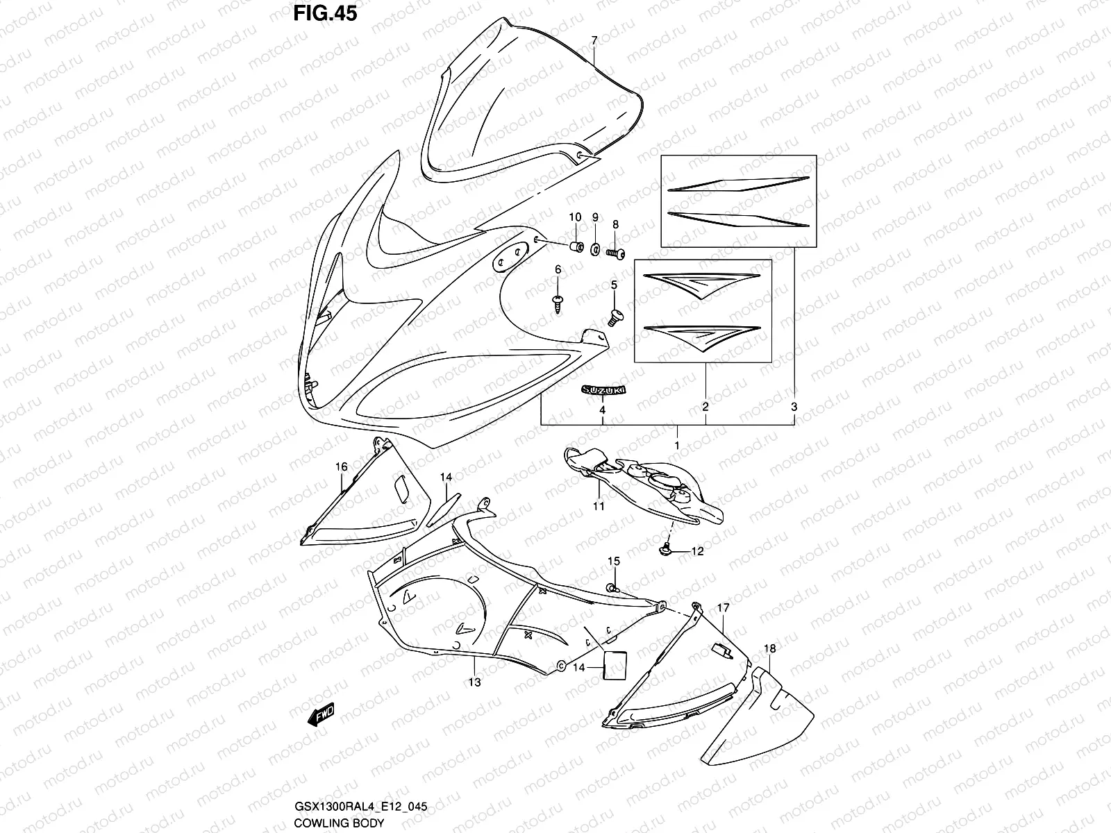 45 - COWLING BODY