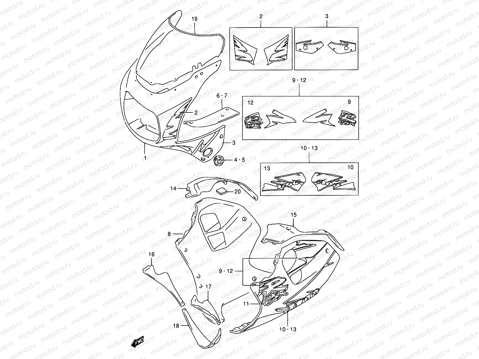 45 - COWLING BODY (MODEL S)
