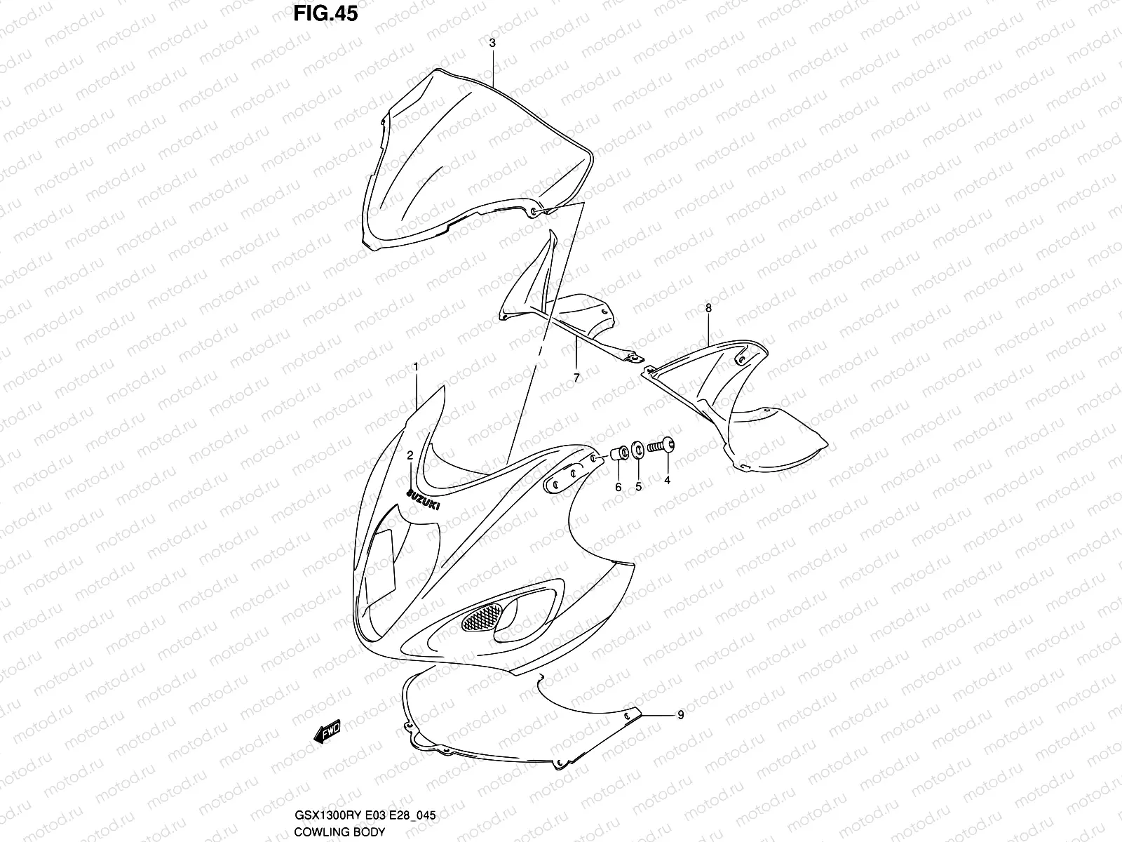 45 - COWLING BODY (MODEL X/Y)