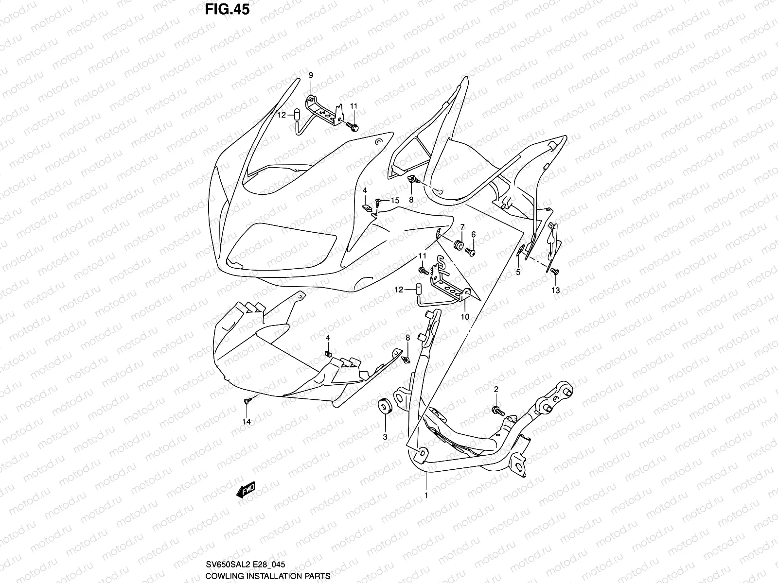 45 - COWLING INSTALLATION PARTS