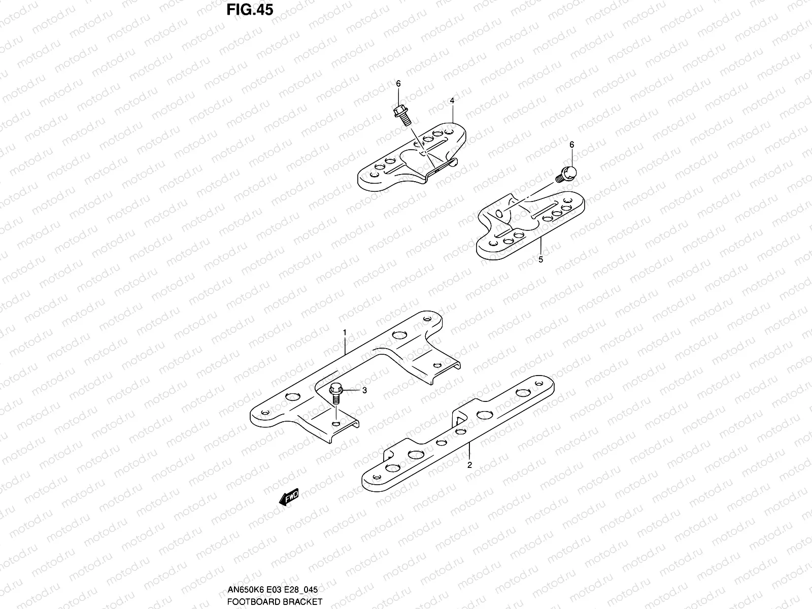 45 - FOOTBOARD BRACKET