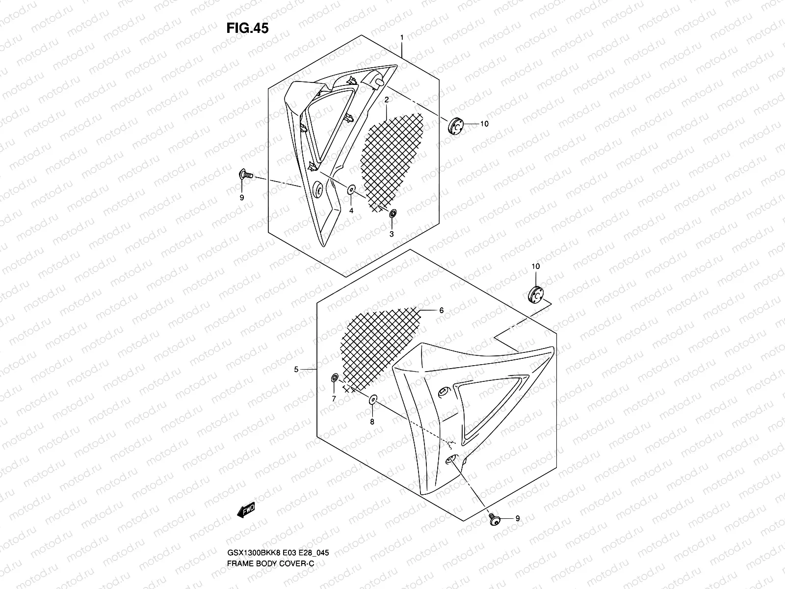 45 - FRAME BODY COVER