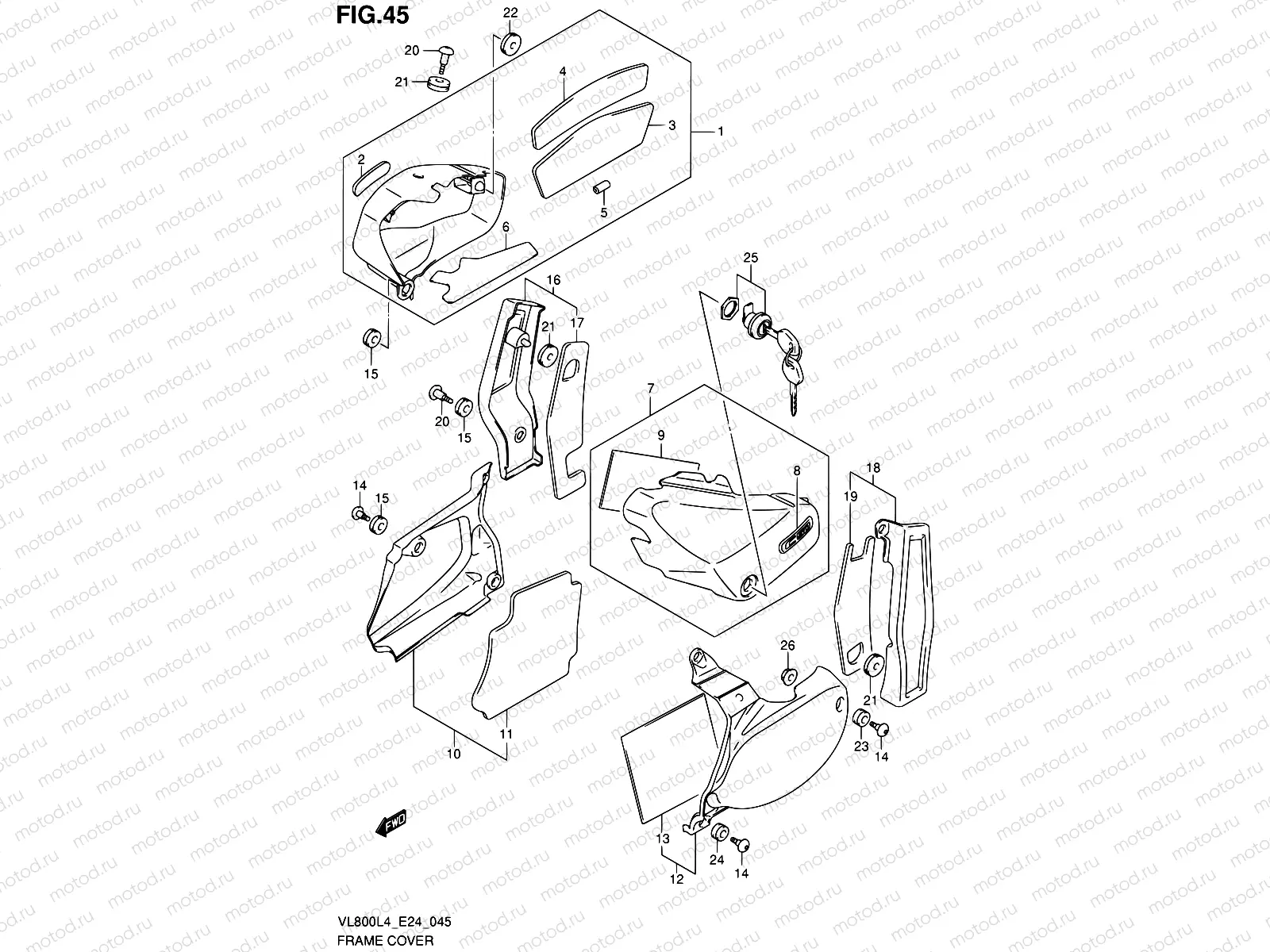 45 - FRAME COVER (VL800L4 E24)