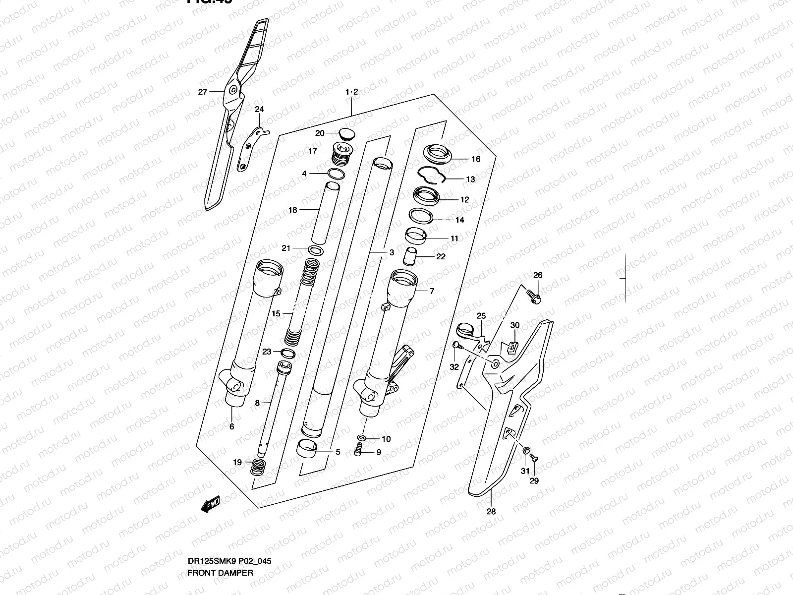 45 - FRONT DAMPER